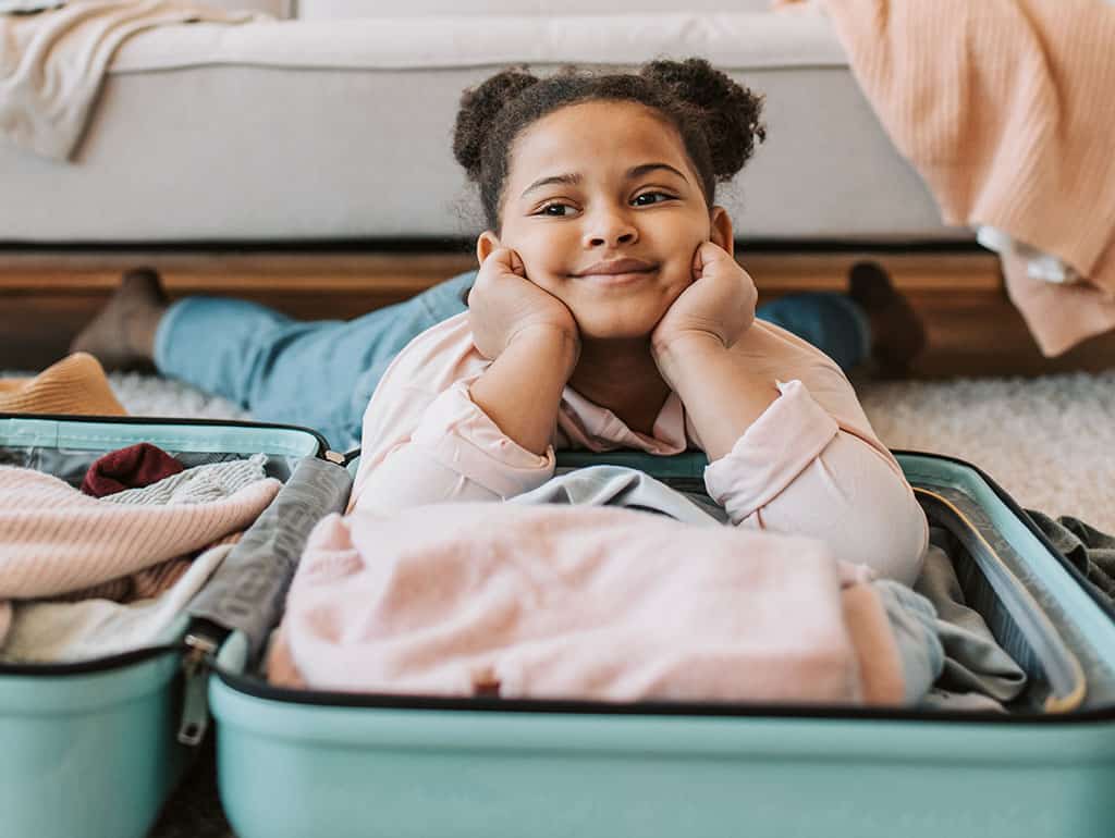 Child Packing for Trip